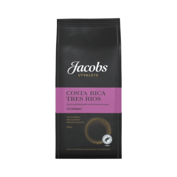 Costa Rica Tres Rios Filter Ground (Filtermalt) Coffee 200g Jacobs Utvalgte - Scandi Candy Swedish Candy Shop