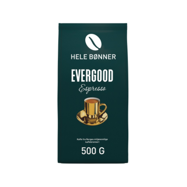Evergood Espresso Whole Coffee Beans 500g – Hele Bønner - Scandi Candy Swedish Candy Shop