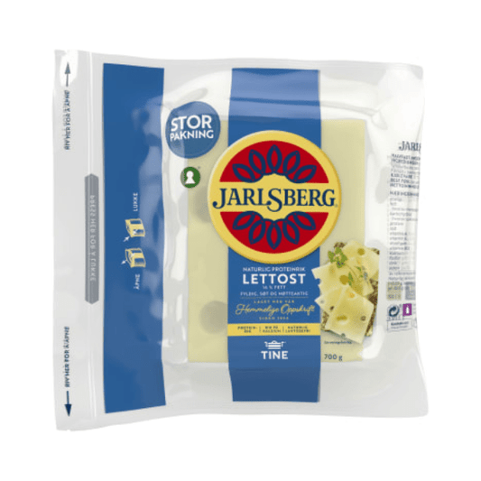 Jarlsberg Lite Cheese 700g 16% Fat Tine Jarlsberg Lett - Scandi Candy Swedish Candy Shop