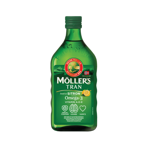 Möller's Cod Liver Oil Lemon 500ml – Möller's Tran Sitron - Scandi Candy Swedish Candy Shop