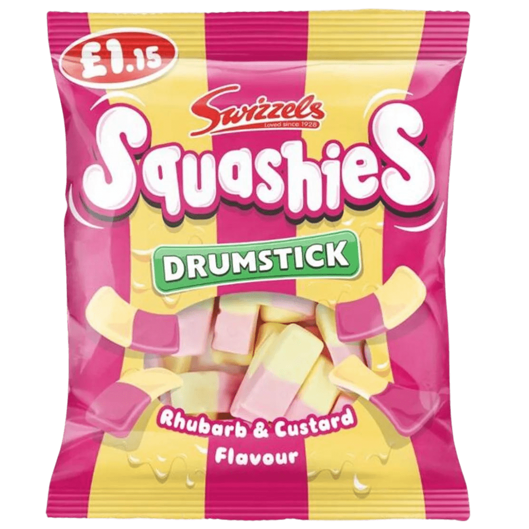 Squashies Drumstick Rhubarb & Custard 120g - Scandi Candy Swedish Candy Shop