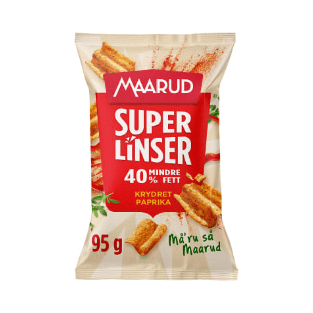 Superlentils Spicy Paprika 95g (Maarud) – Spicy Paprika Superlinser - Scandi Candy Swedish Candy Shop