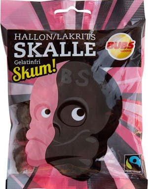 Bubs Raspberry and Liquorice Skull Foam Minis 90g