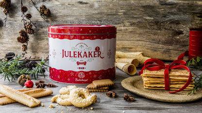 Christmas Cookie Tin 5 Varieties, 550g Bakehuset - Julekakeboks 5slag