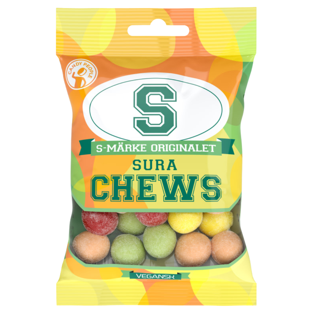 S-Märke Chews Sour Fruit Balls 70g