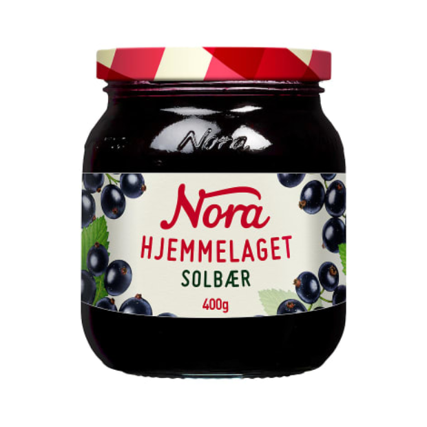 Nora Homemade Blackcurrant Jam 400g – Solbærsyltetøy Hjemmelaget