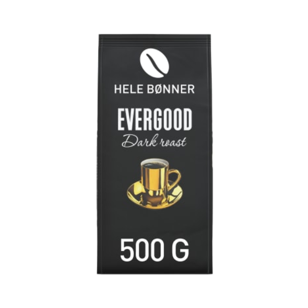 Evergood Dark Roast Whole Beans Coffee 500g - Evergood Hele Bønner