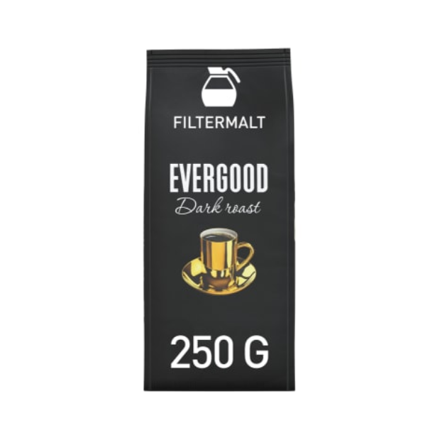 Evergood Dark Roast Ground Coffee 250g - Evergood Filtermalt