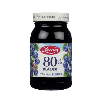 Lerum Blueberry Jam Without Sugar 330g – Blåbærsyltetøy uten Sukker