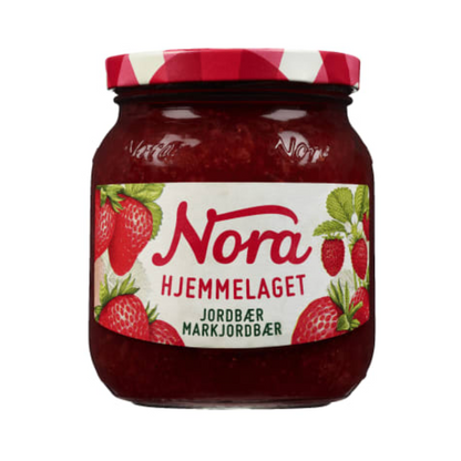 Nora Homemade Strawberry & Wild Strawberry 400g – Hjemmelaget Jordbær & Markjordbærsyltetøy