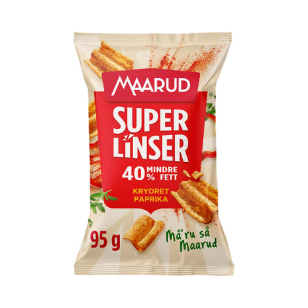 Superlentils Spicy Paprika 95g (Maarud) – Spicy Paprika Superlinser