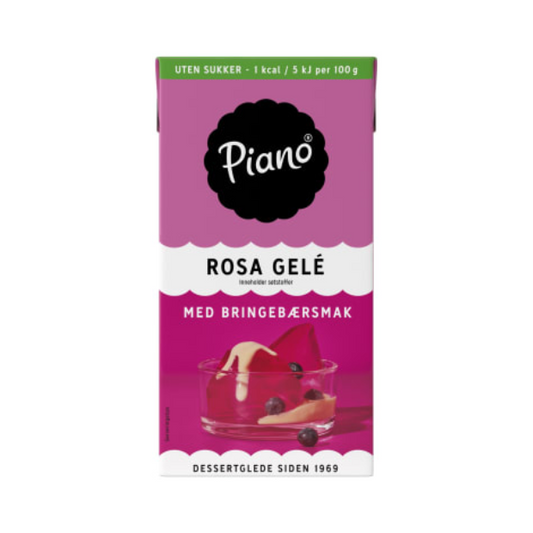 Raspberry Jelly Pink no Sugar 500ml – Bringebærgele Rosa uten Sukker Piano