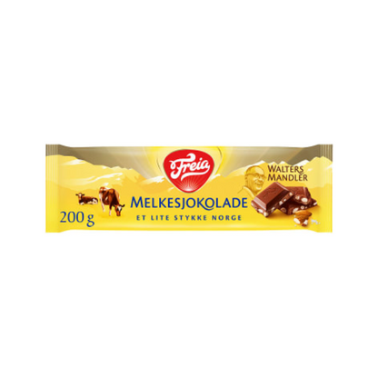 Walters Mandler Milk Chocolate 200g Freia – Walters Mandler Melkesjokolade