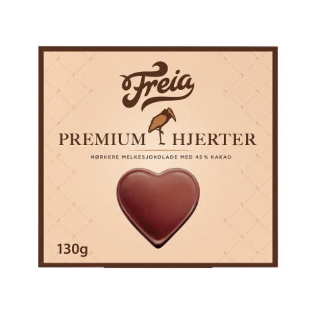 Freia Premium Heart 130g – Norwegian Premium Hjerter