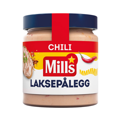 Mills Salmon Spread Hot-Smoked with Chili 165g – Laksepålegg Varmrøkt Laks & Chili