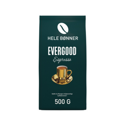 Evergood Espresso Whole Coffee Beans 500g – Hele Bønner