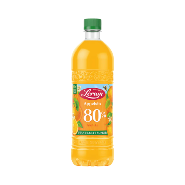 Orange Juice w/out Sugar 0.75L Lerum - Appelsinsaft u/Tilsett Sukker