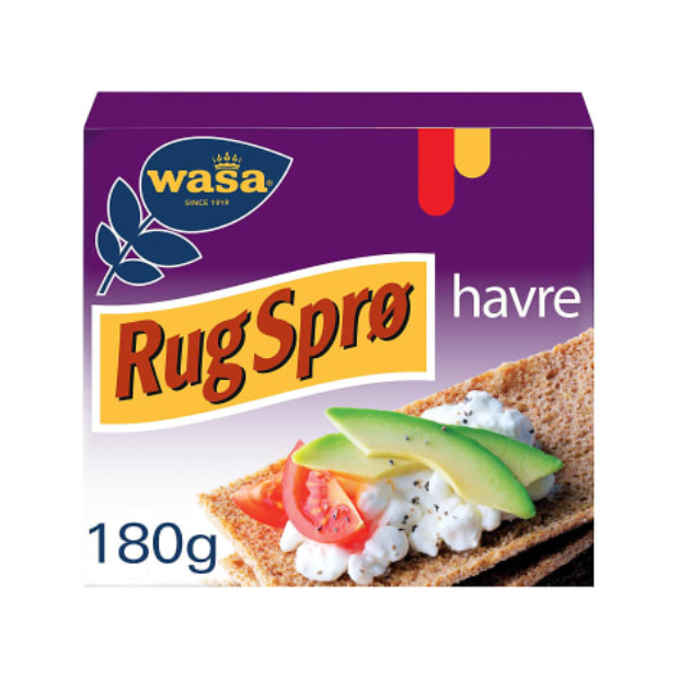 Rugsprø Oats 180g Wasa - Rugsprø Havre