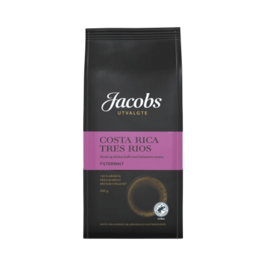 Costa Rica Tres Rios Filter Ground (Filtermalt) Coffee 200g  Jacobs Utvalgte