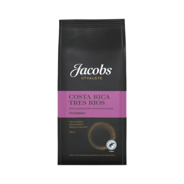 Costa Rica Tres Rios Filter Ground (Filtermalt) Coffee 200g  Jacobs Utvalgte