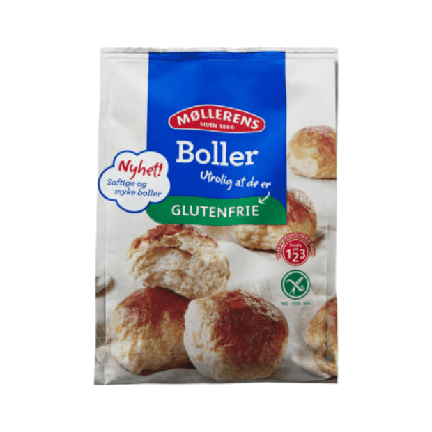 Buns Baking Mix Gluten - Free 525g Møllerens - Boller Bakemix Gl.Fri - Scandi Candy Swedish Candy Shop