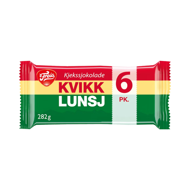 Freia Kvikk Lunsj Biscuit and Chocolate 6-Pack 282g – Norwegian Classic