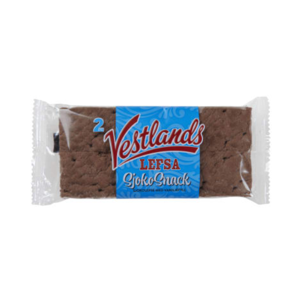 Vestlandslefsa Choco Snack 2-Pack 75g – Norwegian Sjokosnack Lefse