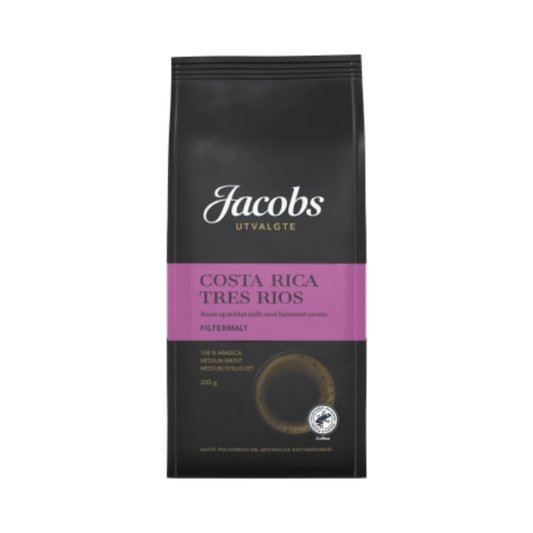 Costa Rica Tres Rios Filter Ground (Filtermalt) Coffee 200g Jacobs Utvalgte - Scandi Candy Swedish Candy Shop