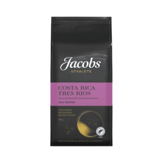 Costa Rica Tres Rios Whole Beans (Hele Bønner) 500g Jacobs Utvalgte - Scandi Candy Swedish Candy Shop