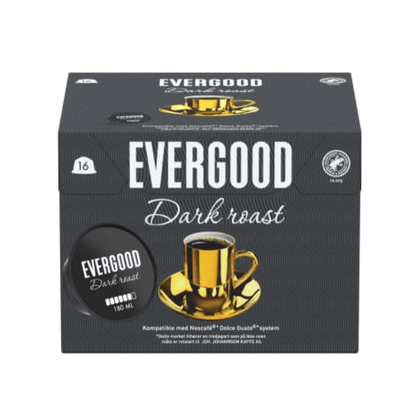 Evergood Dark Roast Coffee Capsules 16pcs – Kaffekapsler Mørkbrent - Scandi Candy Swedish Candy Shop