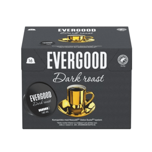 Evergood Dark Roast Coffee Capsules 16pcs – Kaffekapsler Mørkbrent - Scandi Candy Swedish Candy Shop