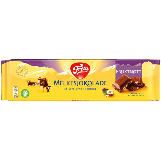 Freia Milk Chocolate Fruit & Nuts 200g - Scandi Candy Swedish Candy Shop