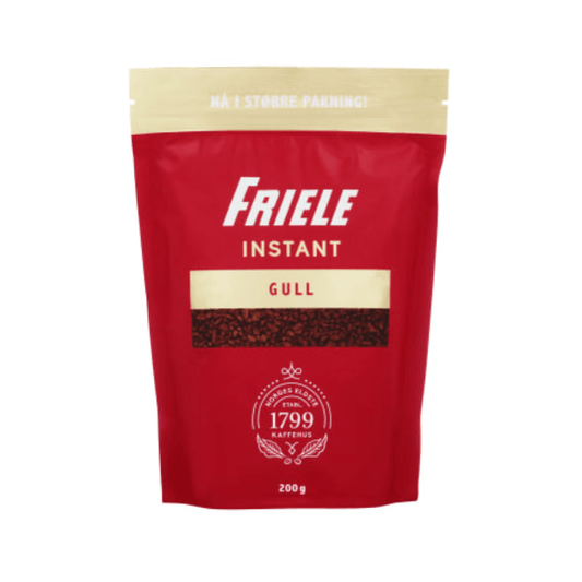 Friele Instant Gold Coffee 200g Refill – Friele Instant Gull - Scandi Candy Swedish Candy Shop