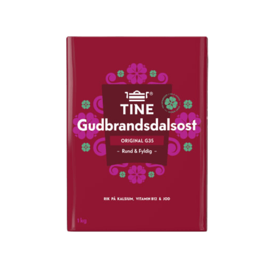 Gudbrandsdal Cheese G35 1kg Tine - Gudbrandsdalsost G35 - Scandi Candy Swedish Candy Shop