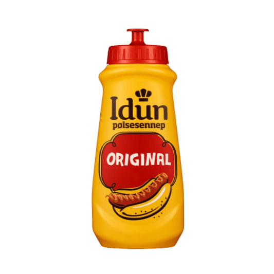 Idun Original Hot Dog Mustard 490g – Pølsesennep - Scandi Candy Swedish Candy Shop