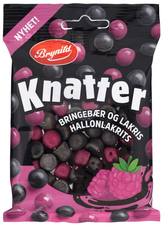 Knatter Raspberry & Licorice 80g - Scandi Candy Swedish Candy Shop