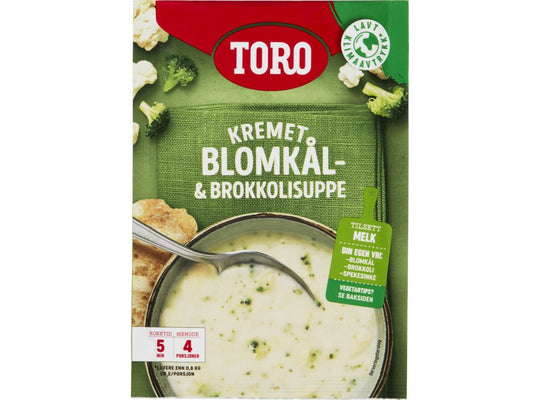 Toro creamy cauliflower and broccoli soup 64 grams (Blomkål/Brokkoli suppe)