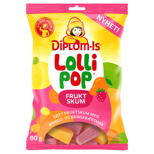 Lollipop Fruit foam 80g - Scandi Candy Swedish Candy Shop