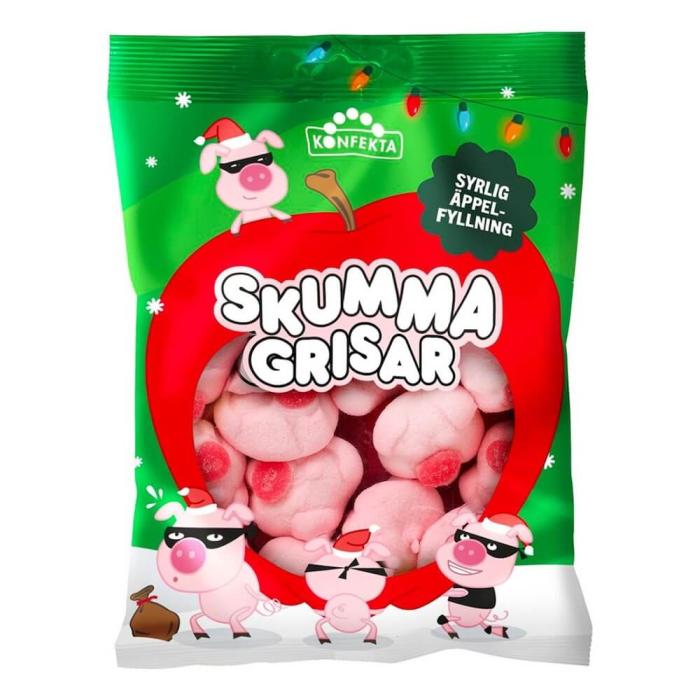 Marshmallow Pigs with Apple filling 120g - Scandi Candy Swedish Candy Shop
