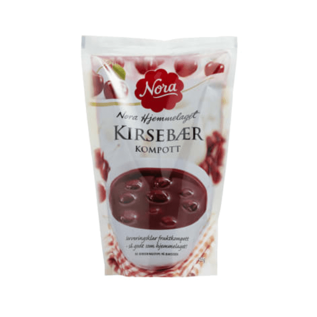 Nora Cherry Compote 455g – Kirsebærkompott - Scandi Candy Swedish Candy Shop