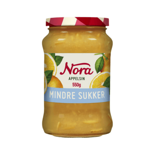 Nora Orange Marmalade Light 550g – Appelsinmarmelade Lett - Scandi Candy Swedish Candy Shop