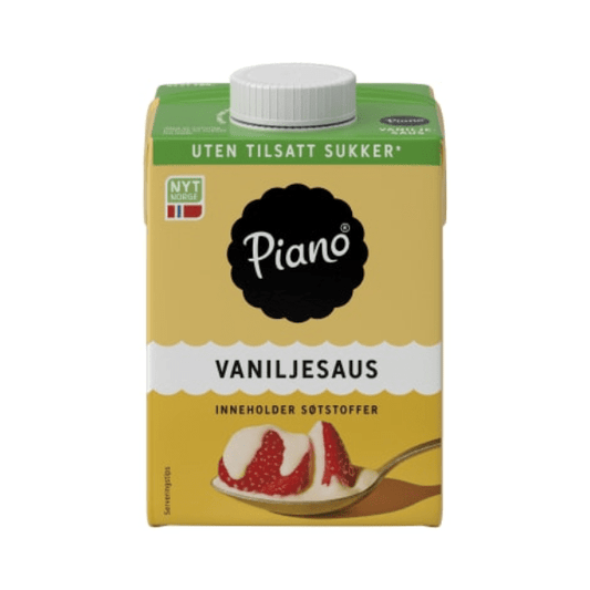 Piano Vanilla Sauce Sugar - Free 0.5L – Vaniljesaus uten sukker - Scandi Candy Swedish Candy Shop