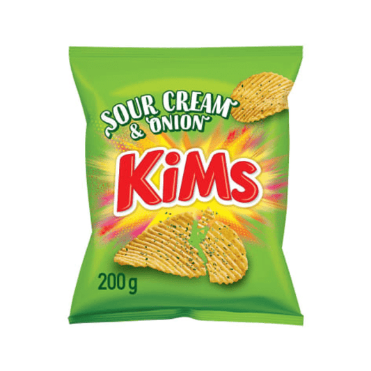 Potato Chips Sour Cream & Onion 200g (Kims) – Norwegian Sour Cream & Onion Chips - Scandi Candy Swedish Candy Shop