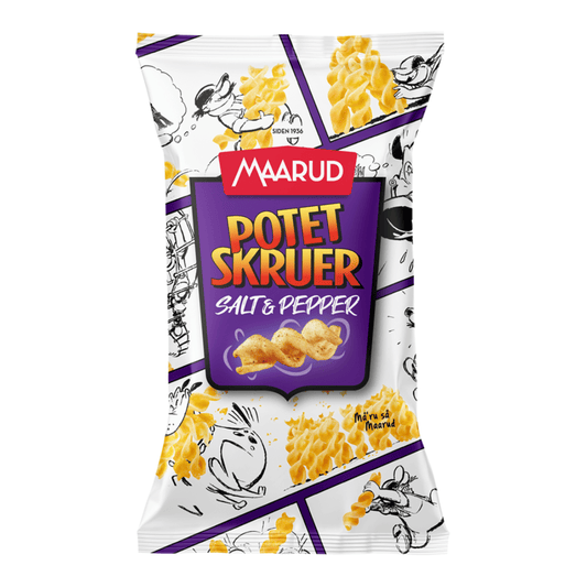 Potato Screws Salt & Pepper 85g - Scandi Candy Swedish Candy Shop