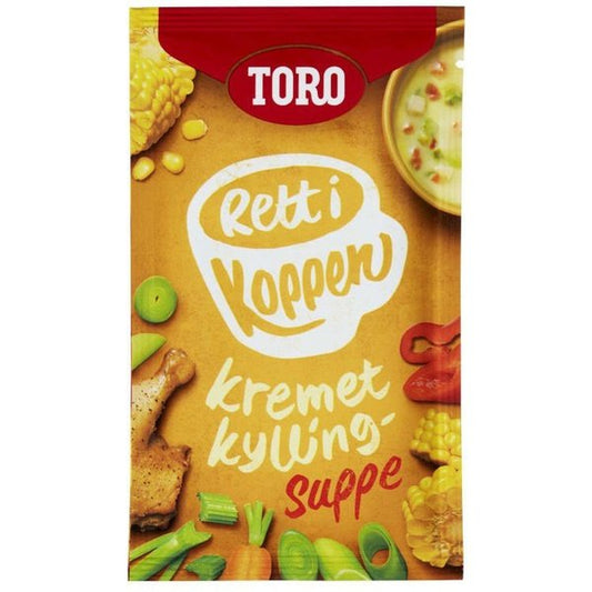 Toro Kyllingsuppe Kremet 24 grams  Rett i Koppen (instant soup)