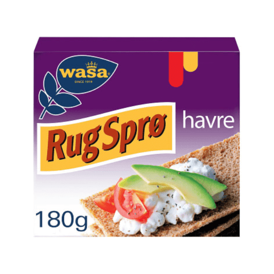 Rugsprø Oats 180g Wasa - Rugsprø Havre - Scandi Candy Swedish Candy Shop