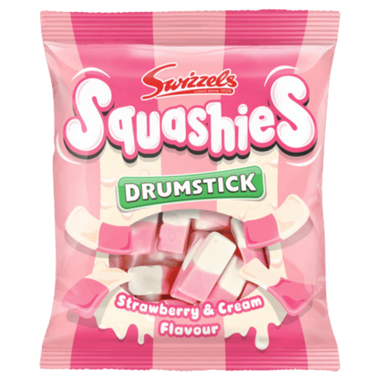 Squashies Drumstick Strawberry & Cream 140g - Scandi Candy Swedish Candy Shop