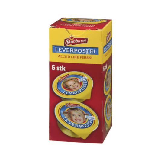 Stabburet Liver Pâté Portion 6x22g – Leverpostei Porsjon - Scandi Candy Swedish Candy Shop