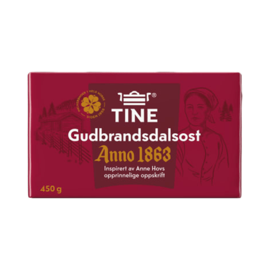 Tine Anno 1863 Gudbrandsdal Cheese 450g – Gudbrandsdalsost - Scandi Candy Swedish Candy Shop