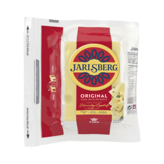 Tine Jarlsberg Rindless Cheese 450g – Skorpefri Jarlsberg - Scandi Candy Swedish Candy Shop